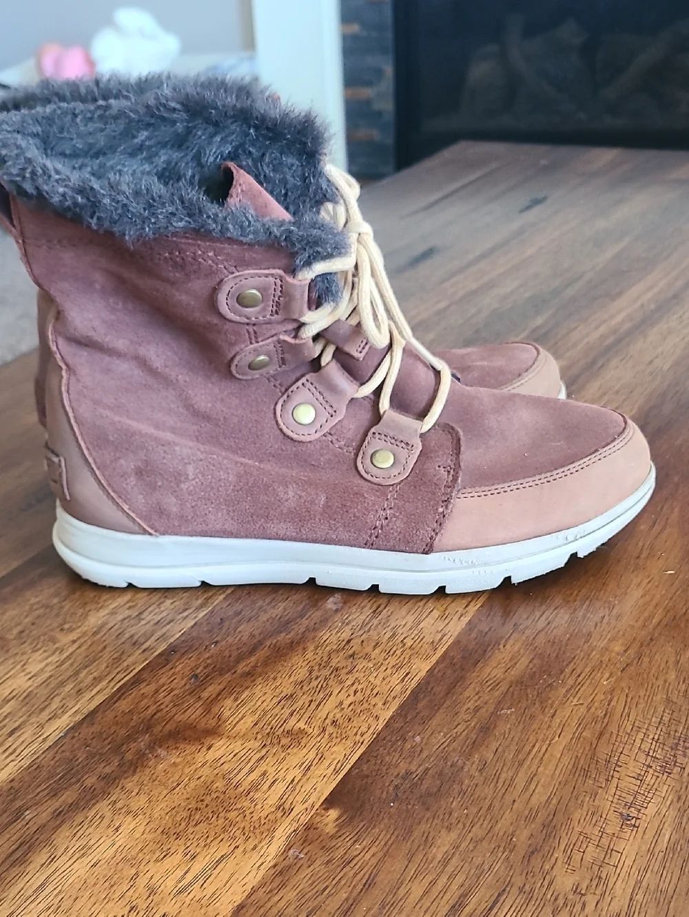 Sorel Explorer Joan Boots Womens Sz 9.5 Brown Suede Waterproof Winter NL3039-282